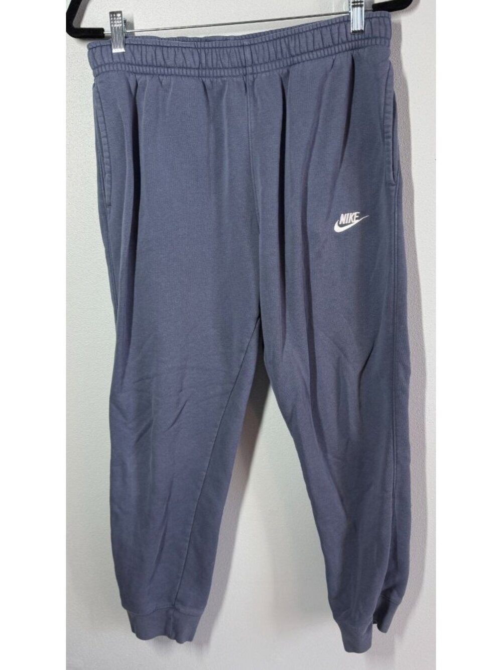 Nike Mens Medium Blue Jogger Sweatpants Lounge Pants Swoosh Logo Activewear